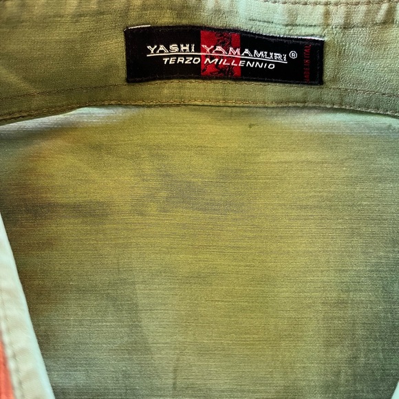 Yashi Yamamuri Terzo Millenneo Men’s Cotton Blend Button Up L/S Collared Shirt L - Picture 2 of 10